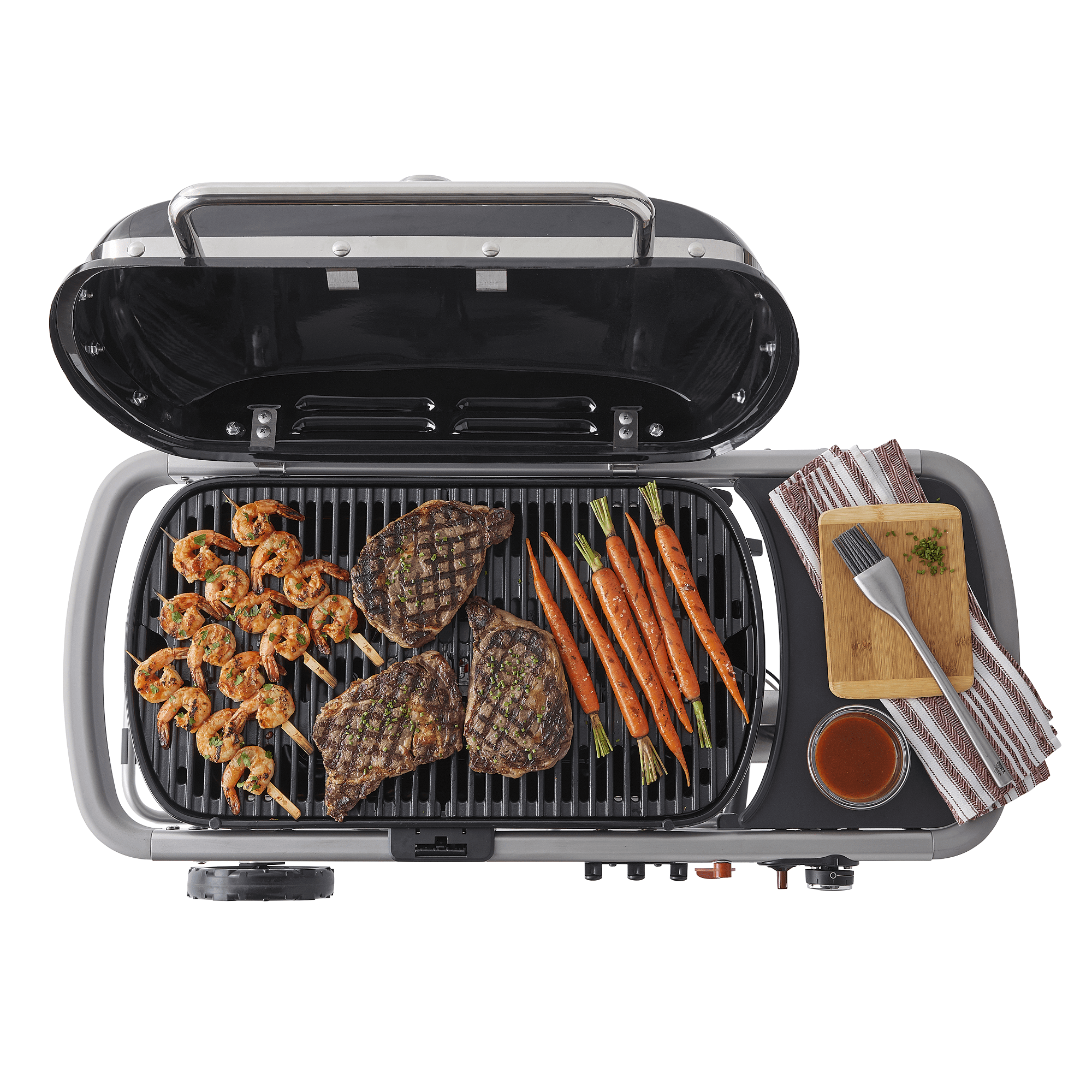Traveler Portable Propane Gas Grill, Black