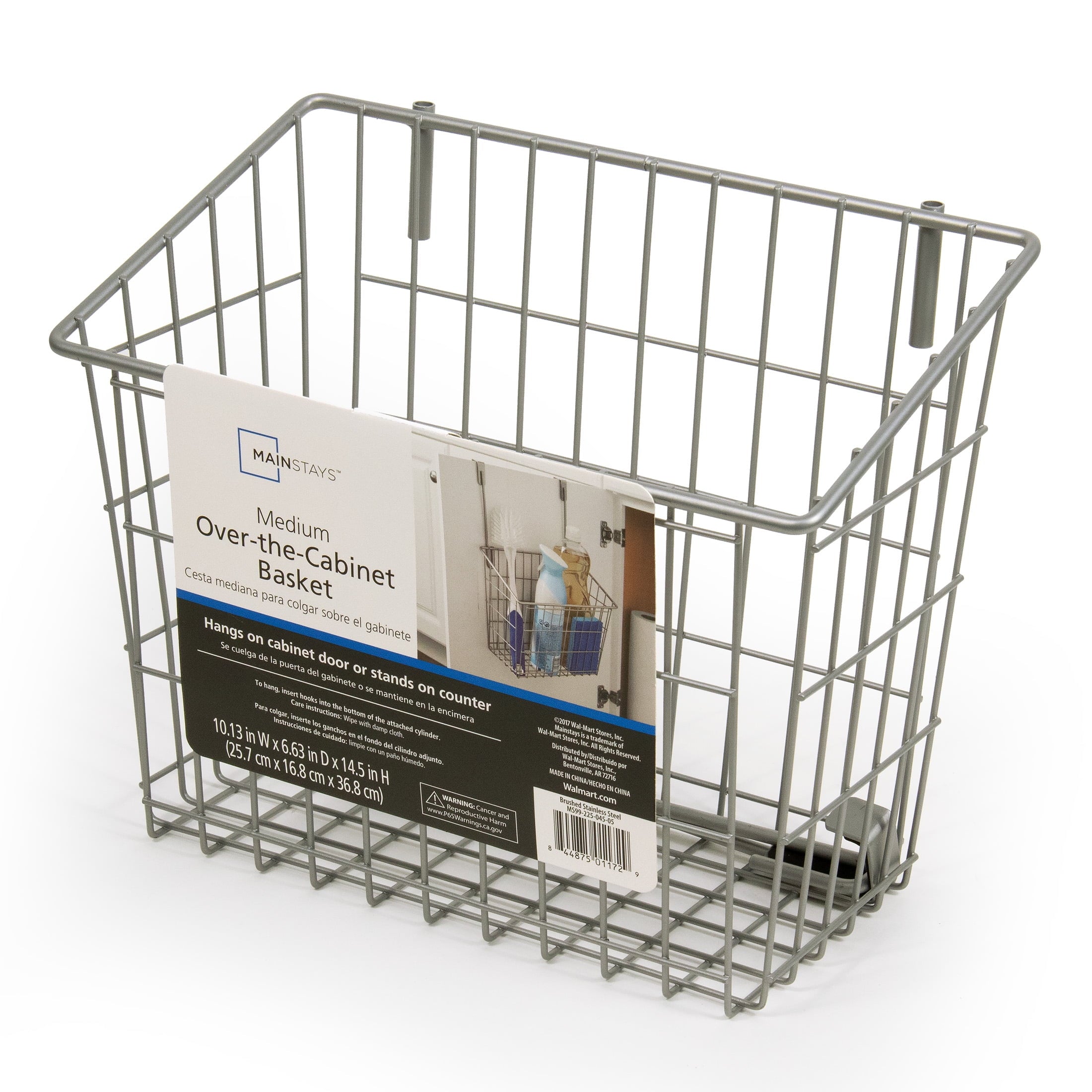 Mainstays Over the Cabinet Grid Basket, Medium