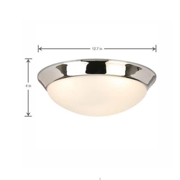 Chelwood 13 in. Chrome Selectable LED Flush Mount