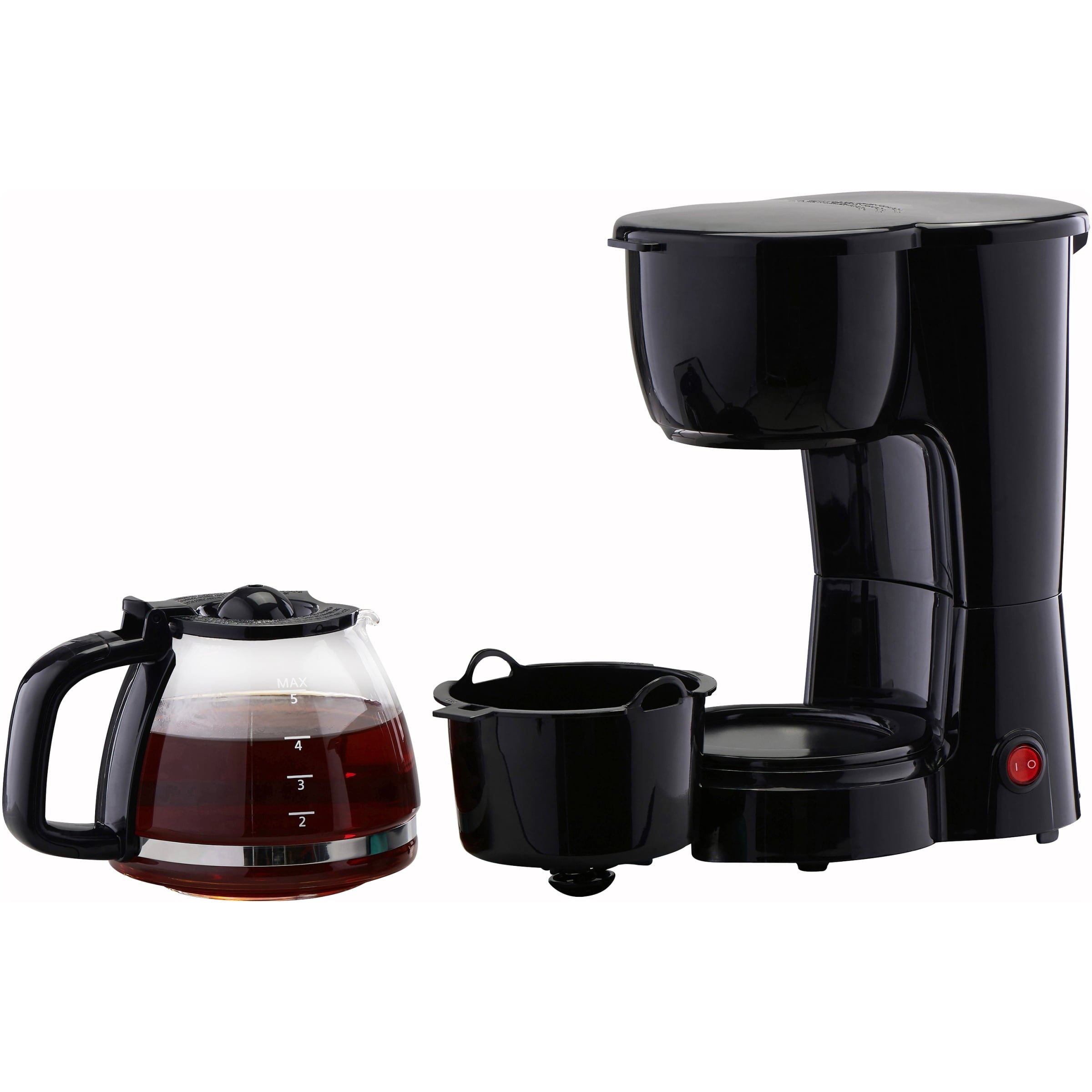 Mainstays Black 5-Cup Drip Coffee Maker, New