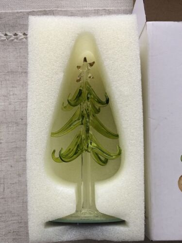 LSArts Glass Christmas Tree with Multicolored Gold Ornaments, Green, 6 Inch Read