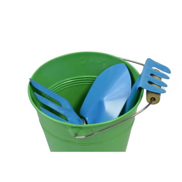 JustForKids Green Water Pail with Tool Set