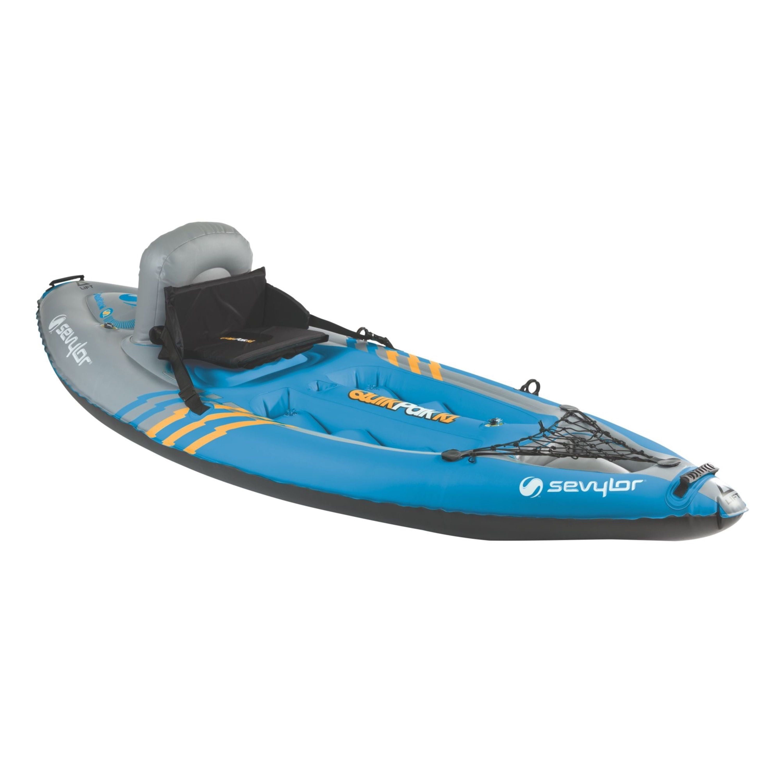 Sevylor K1 QuikPak 21 Gauge PVC Inflatable Coverless Sit-On-Top 1 Person Kayak