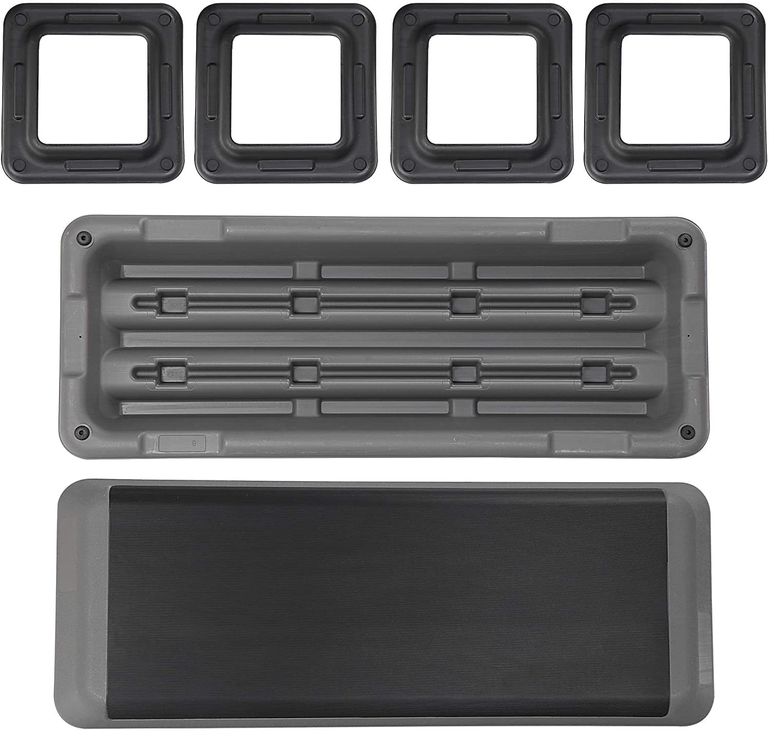 ZenSports 43'' Adjustable Exercise Aerobic Stepper W/4 Risers - Workout Fitness Step Platform Home Gym