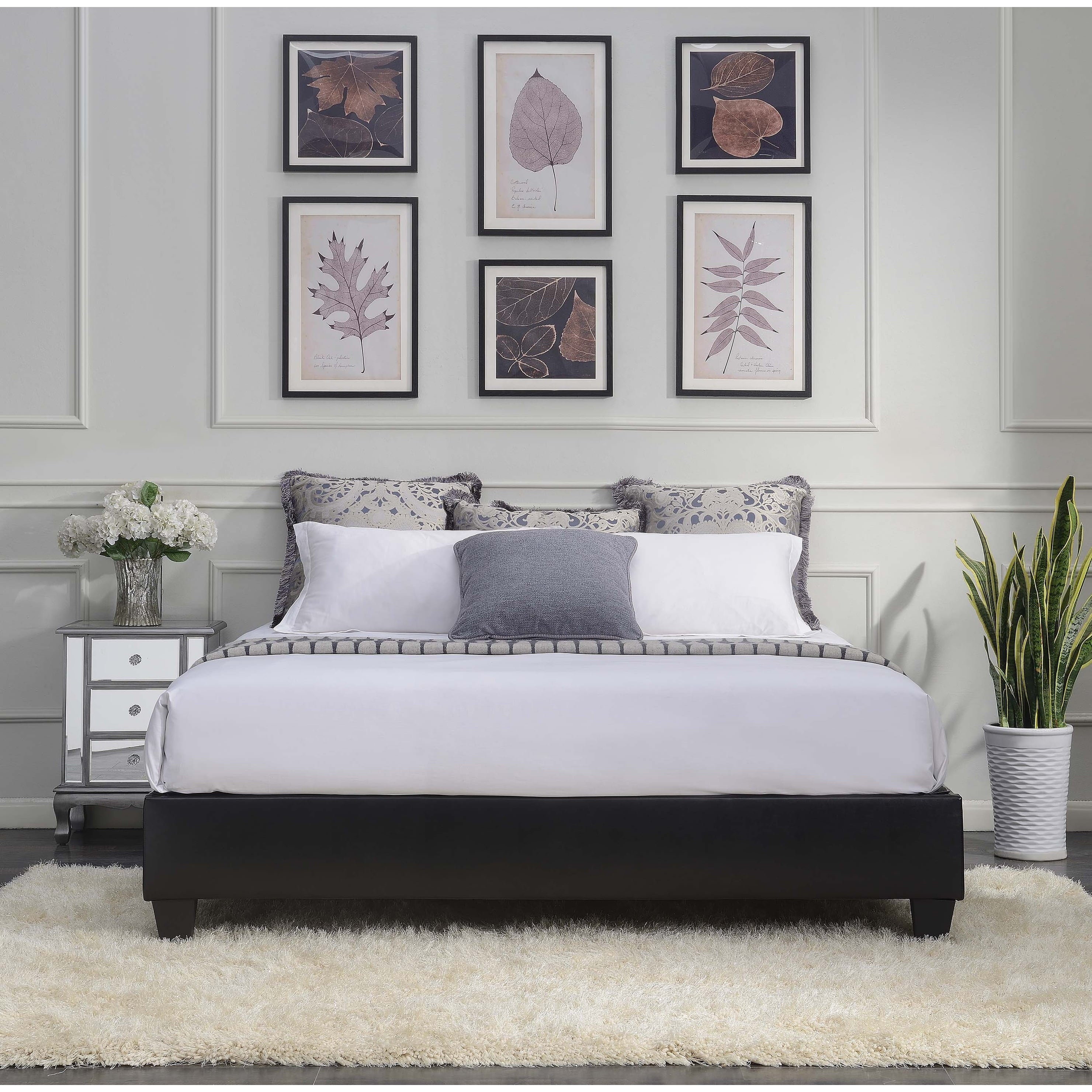 Picket House Furnishings Abby King Platform Bed-Color:Natural,Style:Contemporary,Weight:77,Width:76