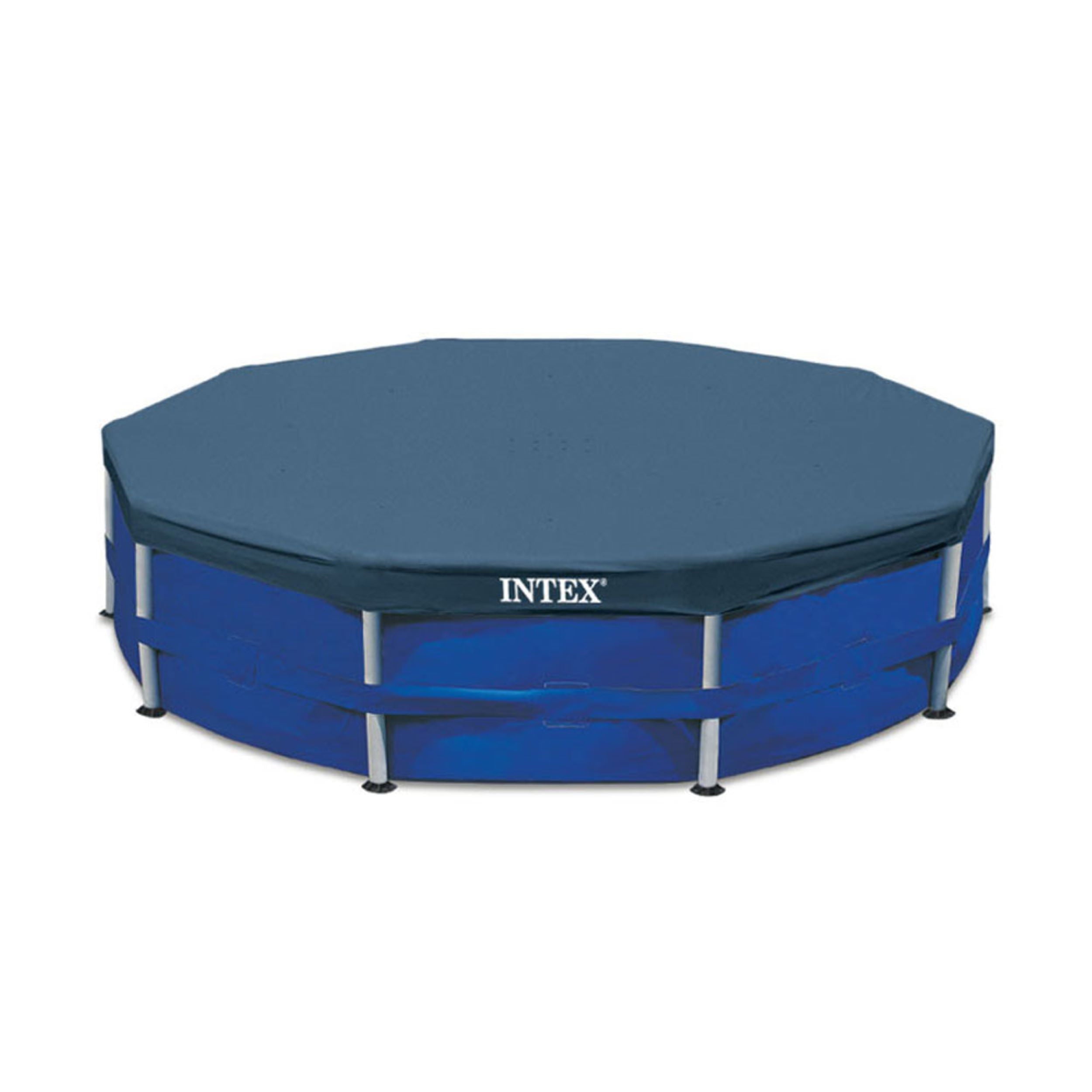 Intex 10ft Round Swimming Pool Cover & Easy Set 10ft x 30in Inflatable Pool
