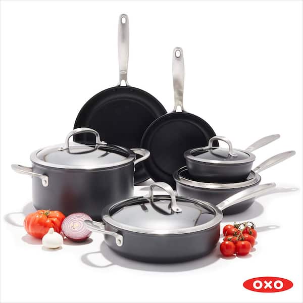 10-Piece Good Grips Pro Nonstick Hard Anodized Aluminum Cookware Set