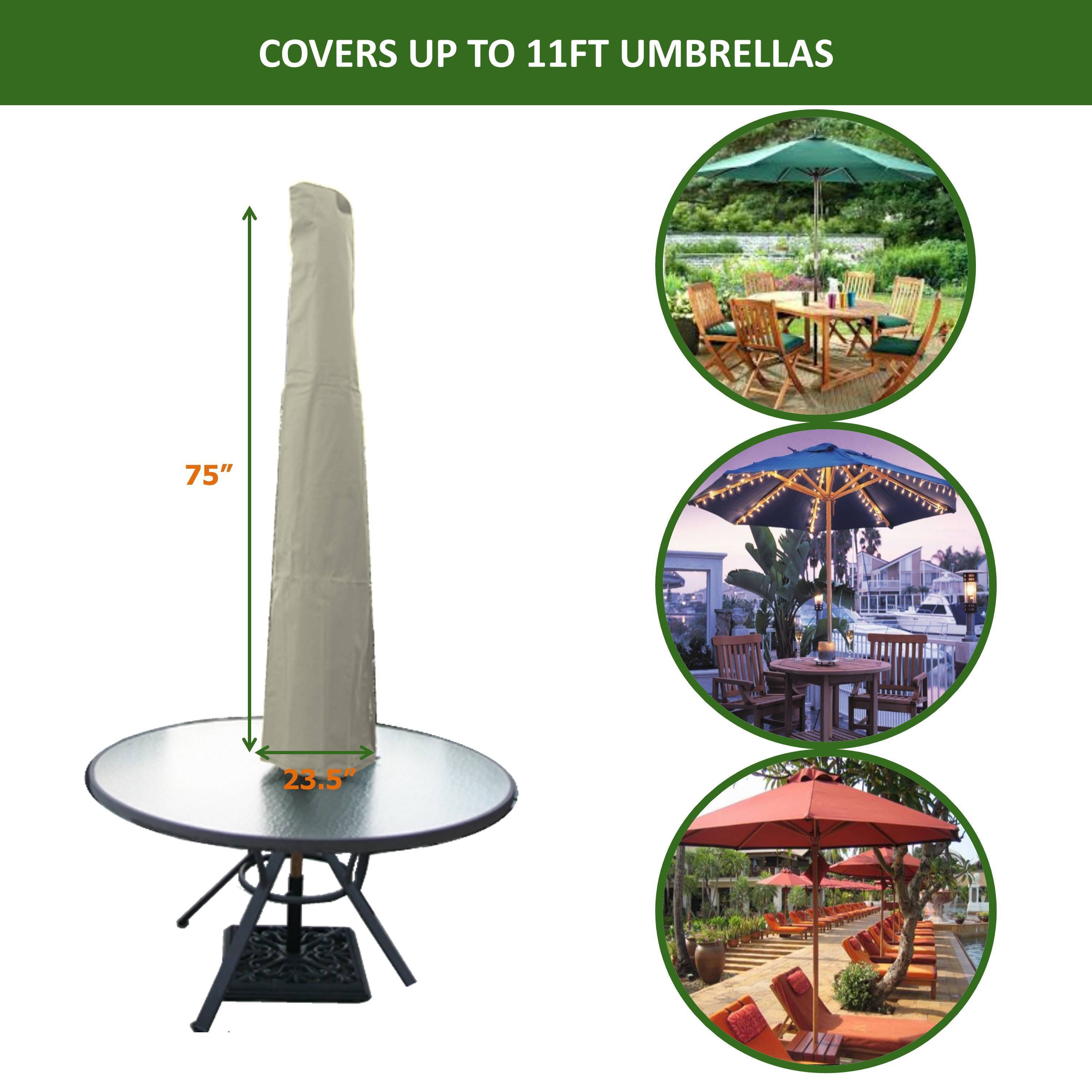 Covered Living - Patio Umbrella Cover fits 7ft to 11ft umbrellas