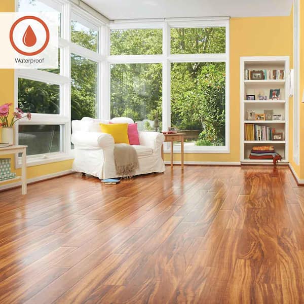 Outlast+ Hawaiian King Koa 12 mm T x 5.2 in. W Waterproof Laminate Wood Flooring (13.7 sqft/case)