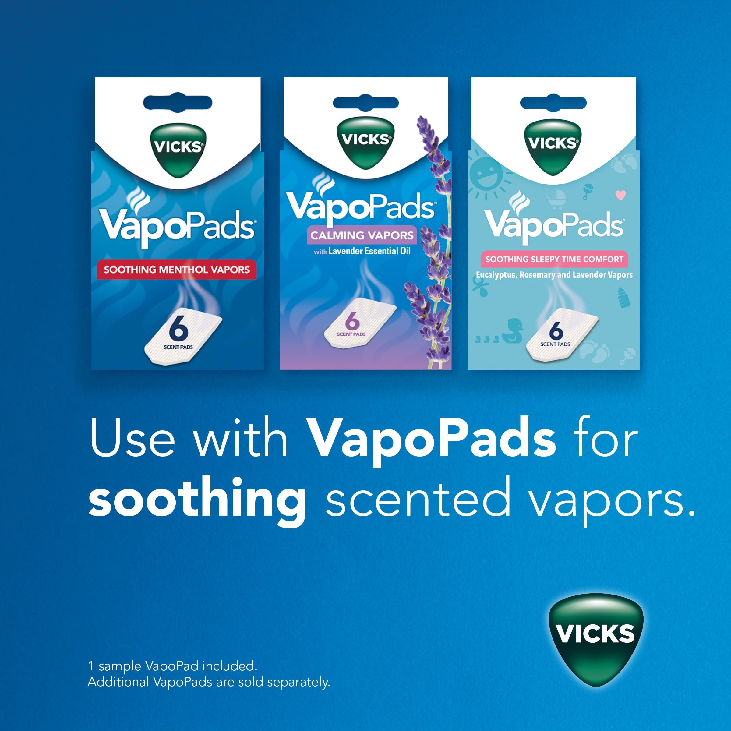 Vicks 0.6 Gallon Natural Care Cool Mist Ultrasonic Humidifier, 200 sq ft, White, VUL530