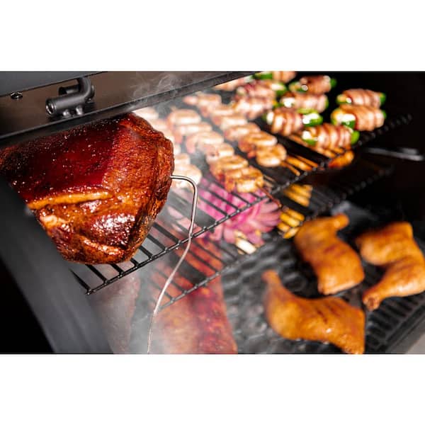 Rider 1200 DLX Pellet Grill and Smoker in Black with 1,234 sq. in. Cooking Space