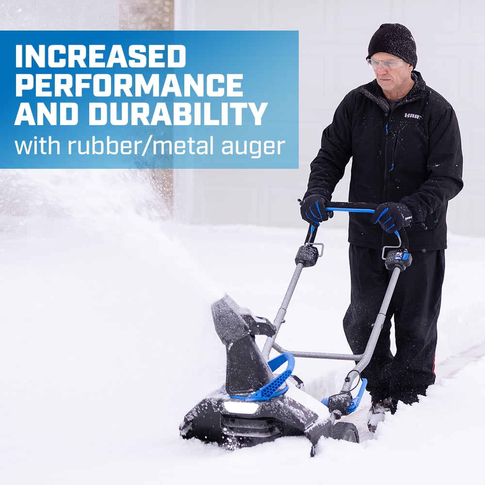 HART 40-Volt 18-inch Battery-Powered Brushless Snow Thrower Kit, (1) 6.0Ah Lithium-Ion Battery