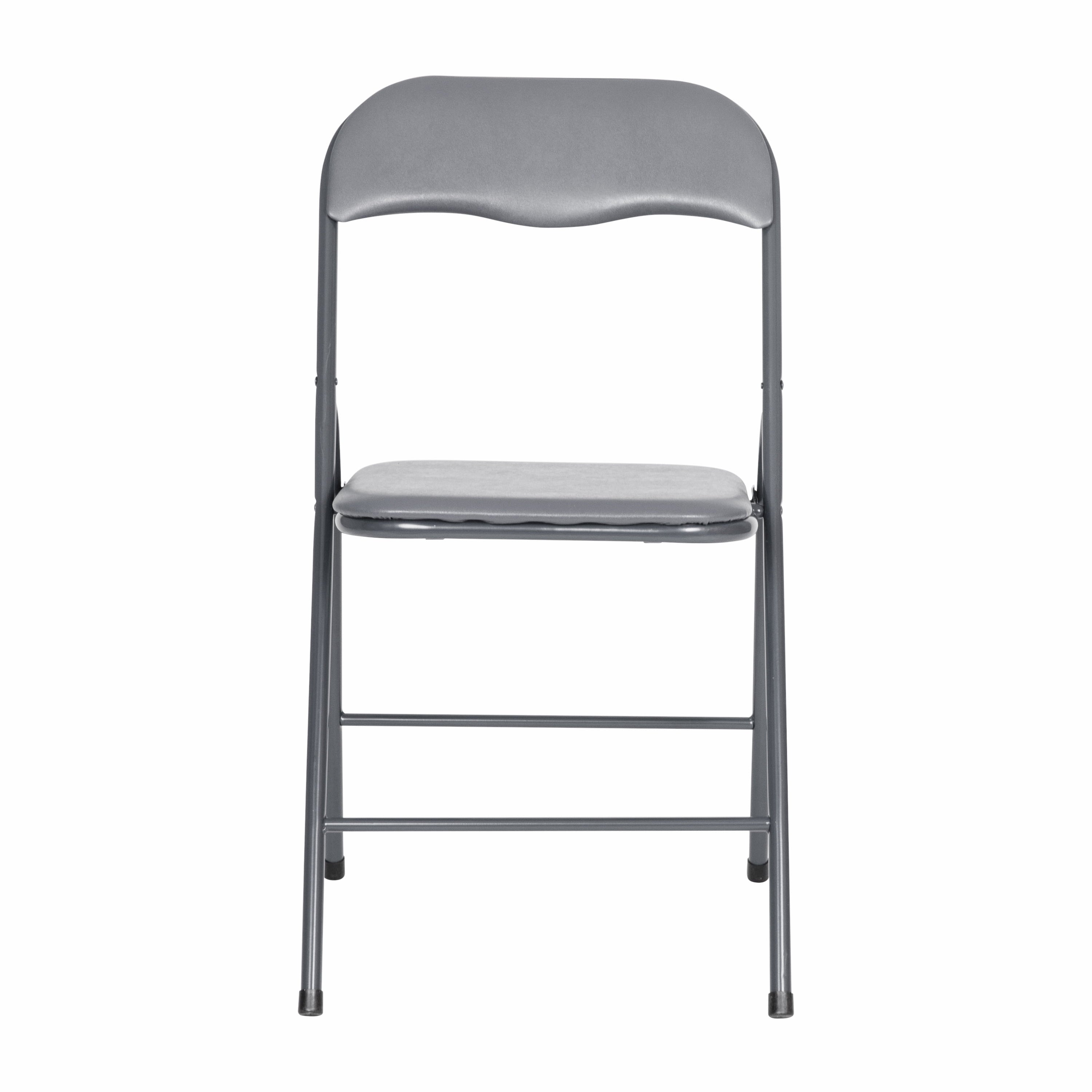 BizChair 5 Piece Gray Folding Card Table and Chair Set