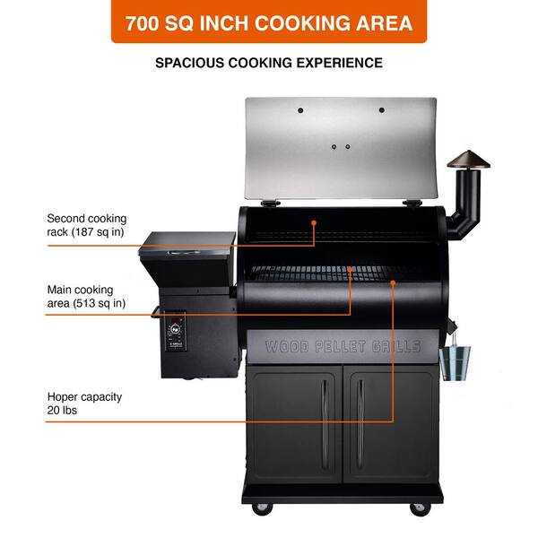 694 sq. in. Pellet Grill and Smoker, Stainless Steel