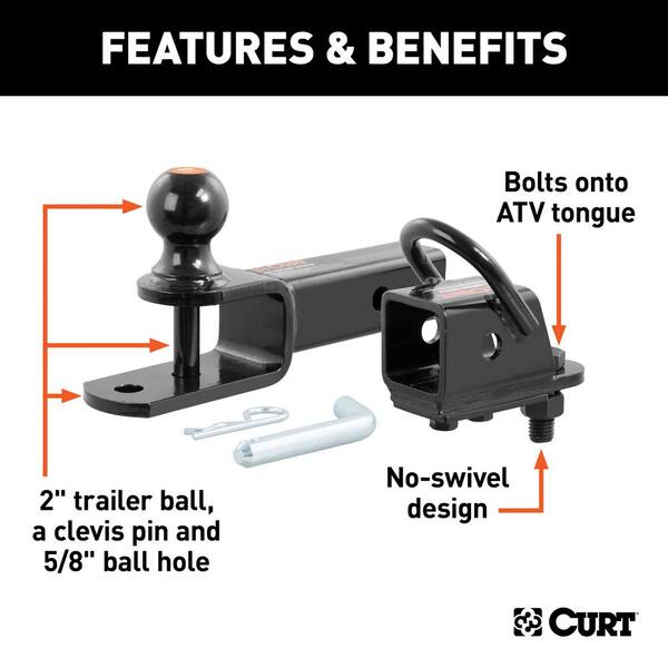 ATV Trailer Hitch Towing Starter Kit with 2 in. Ball (2 in. Shank)