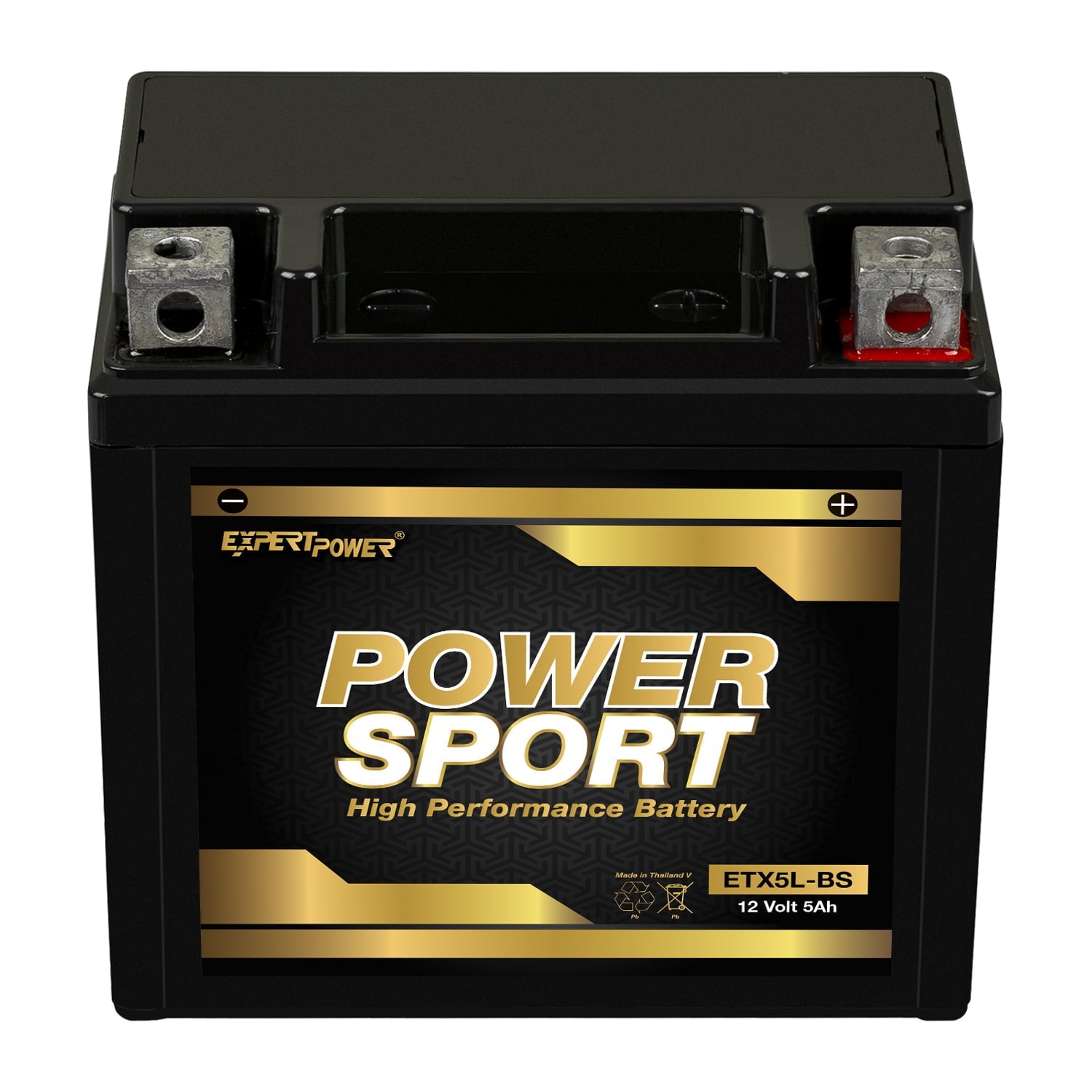 ExpertPower ETX5L-BS 12v5ah YTX5L-BS Replacement (5Ah, 12v, Sealed) Maintenance Free Battery