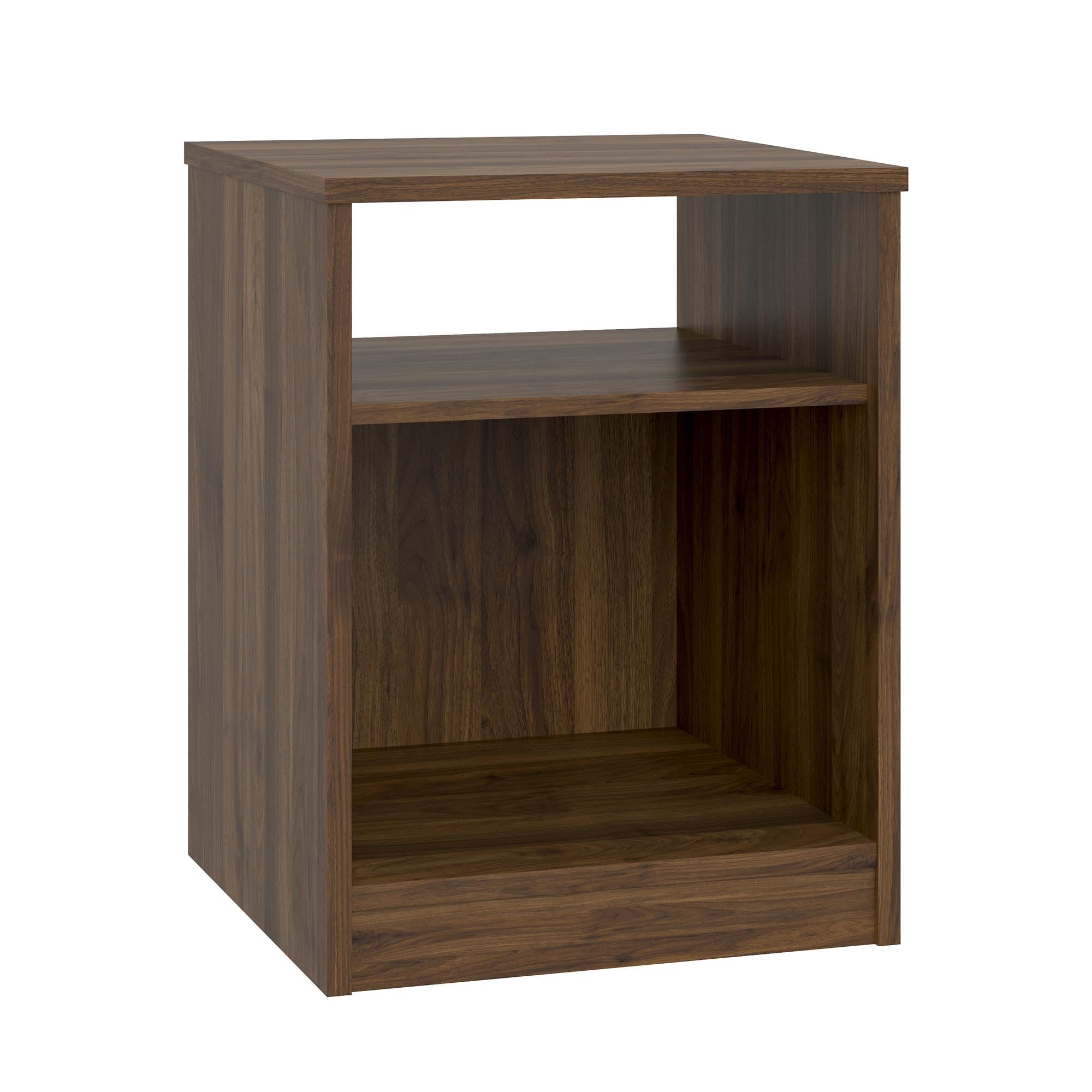 Mainstays Classic Open Shelf Nightstand, Canyon Walnut
