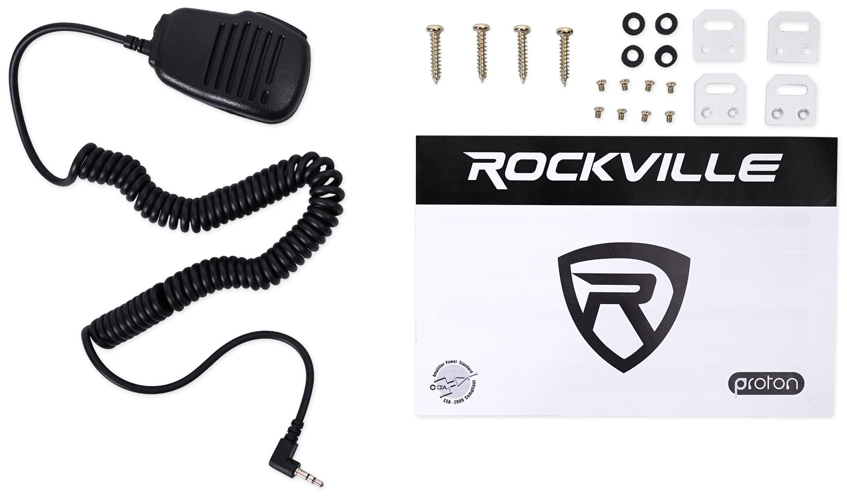Rockville RXM-S30 Micro Marine/ATV Amplifier 2400w Peak 4 Channel 4x150W+Amp Kit