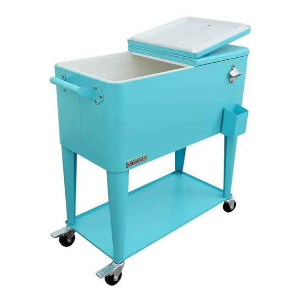 Permasteel 80 Qt. Turquoise Chest Cooler