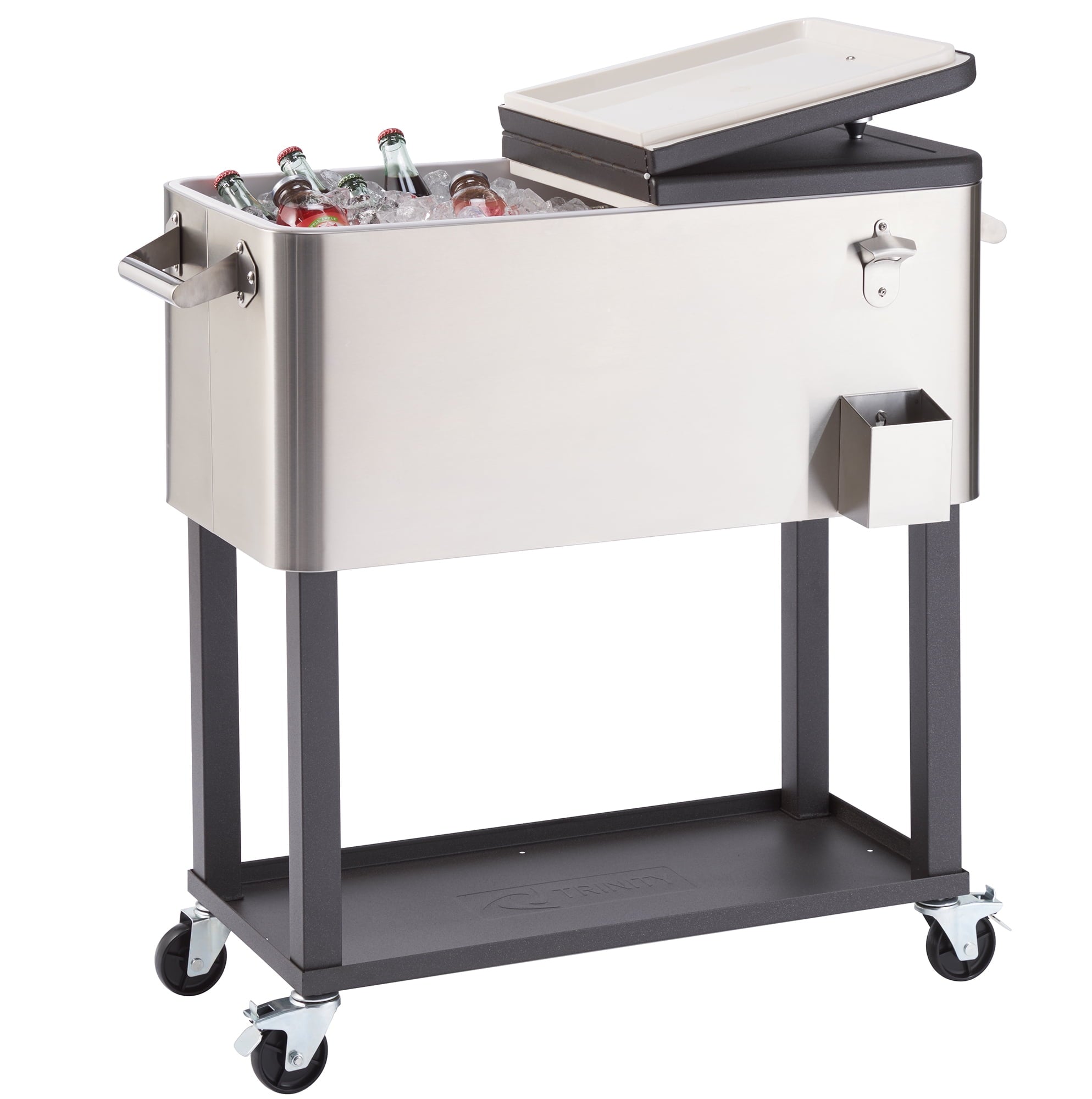 Trinity 80 qt. Stainless Steel Cooler w/Shelf