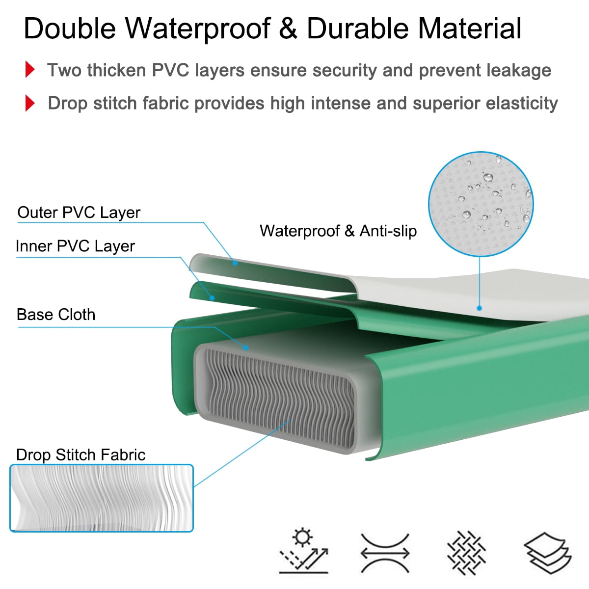 Goplus 13FT Air Track Inflatable Gymnastics Tumbling Mat w/ Pump Green