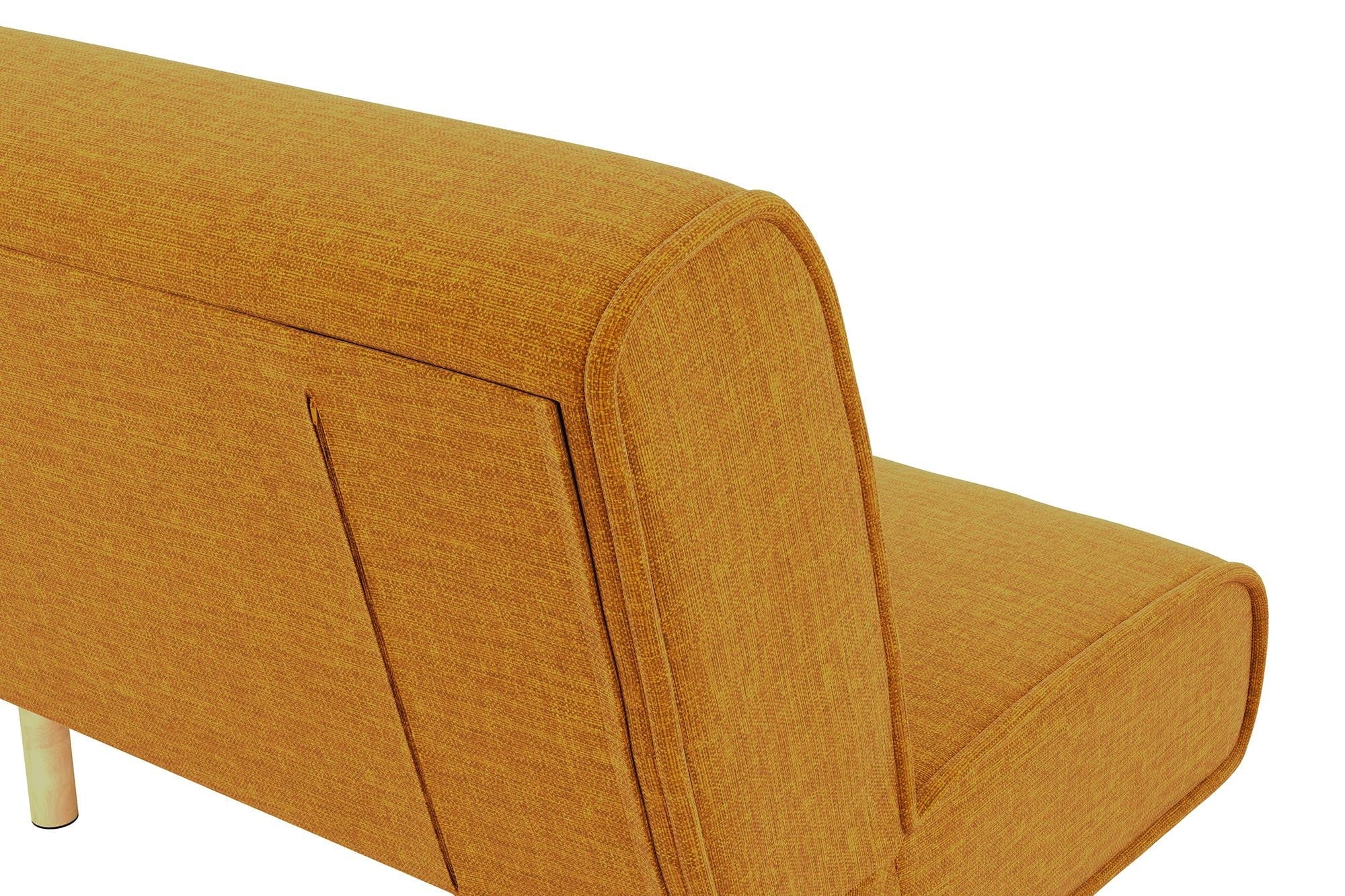 Novogratz Palm Springs Split Futon, Mustard Linen