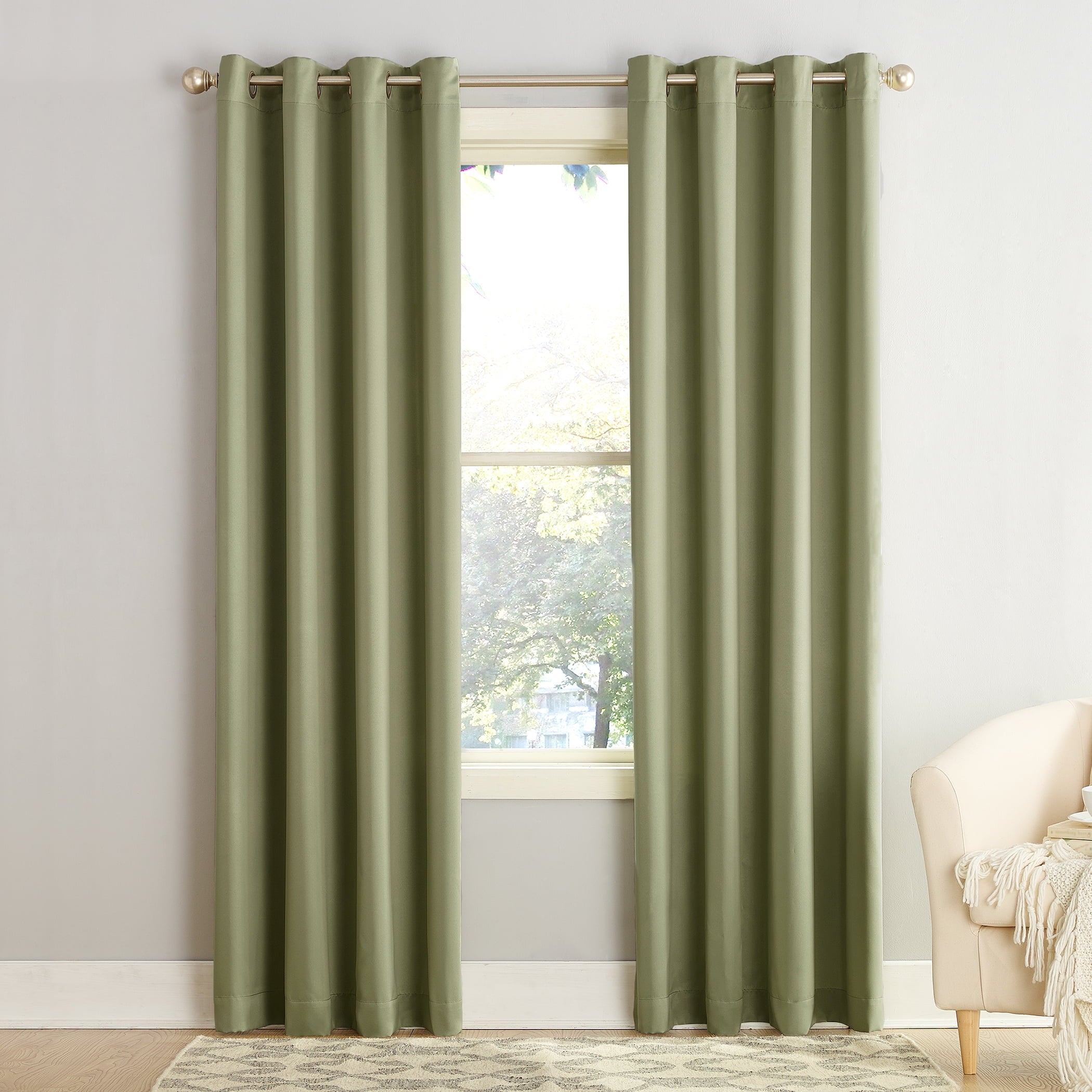 Sun Zero Madison Room Darkening Grommet Curtain Panel, 54