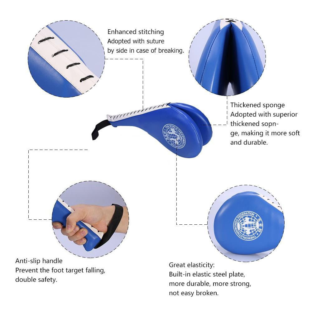 VGEBY 1 Pair Taekwondo Kick Target Sparring Durable Double Kick Pads Training Karate Kickboxing Training Foot Pad Sporting Equipment