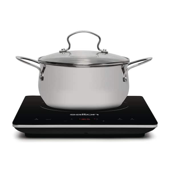 14 in. Black Single Burner Slim Induction Cooktop