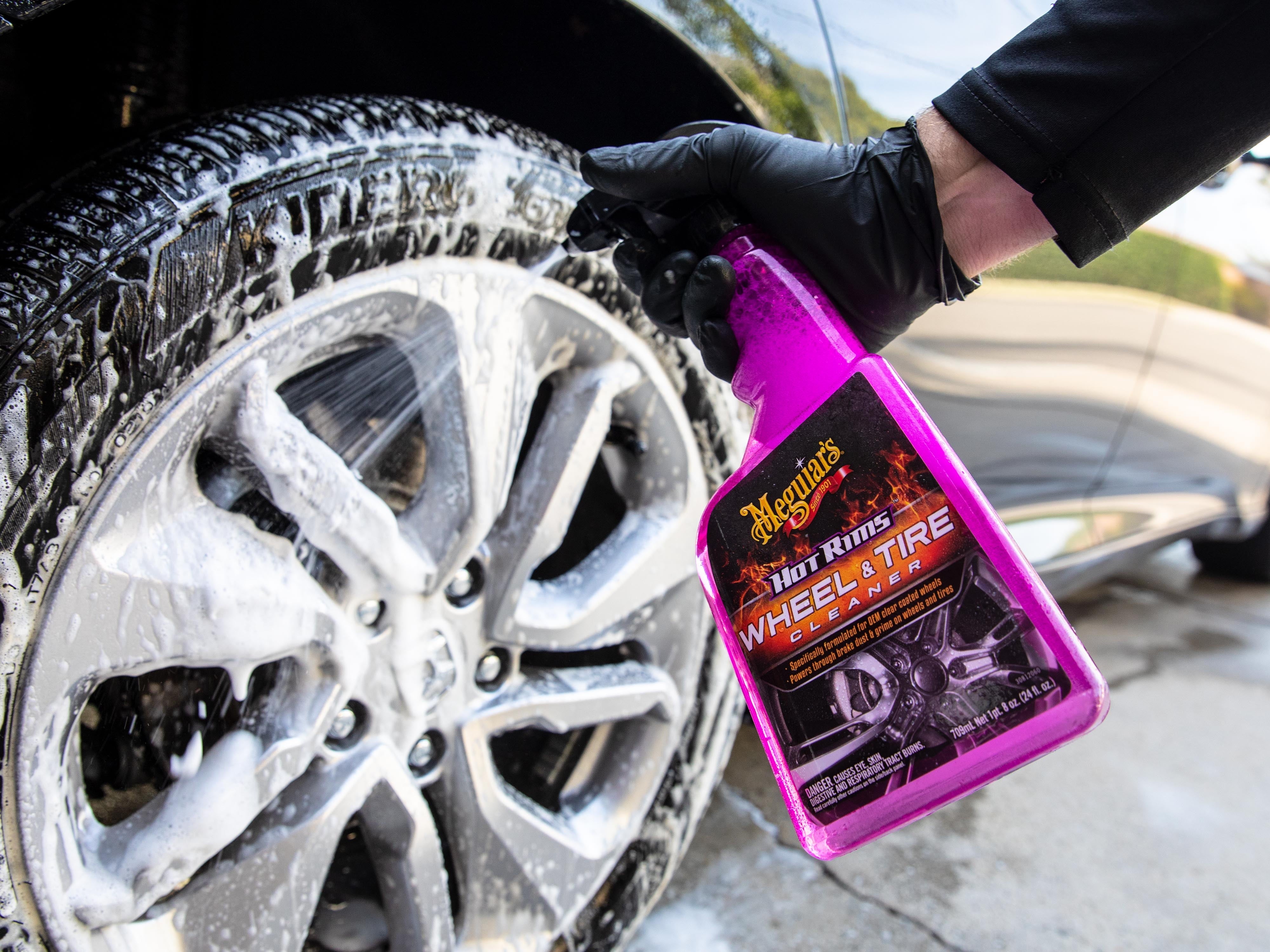 Meguiar's Hot Rims Wheel and Tire Cleaner, G9524, 24 oz