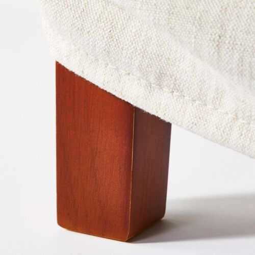 Upholstered Slipcover Dining Chair Cream Plywood Frame 100% Cotton