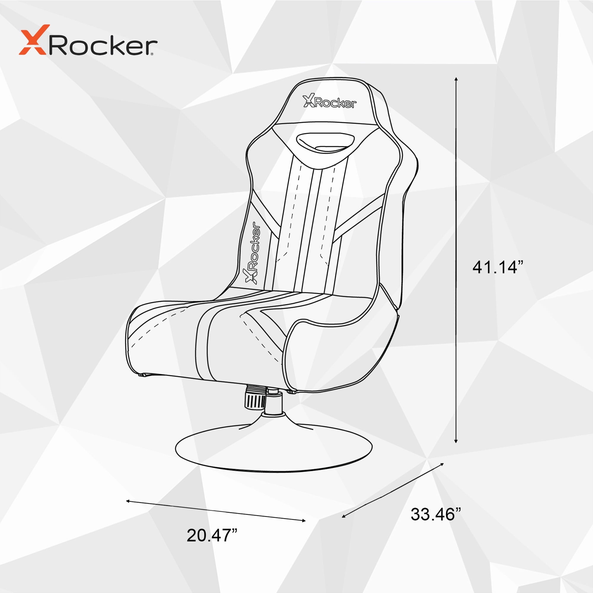 X Rocker Nebula Pedestal Gaming Chair Black 2.1 Bluetooth Audio