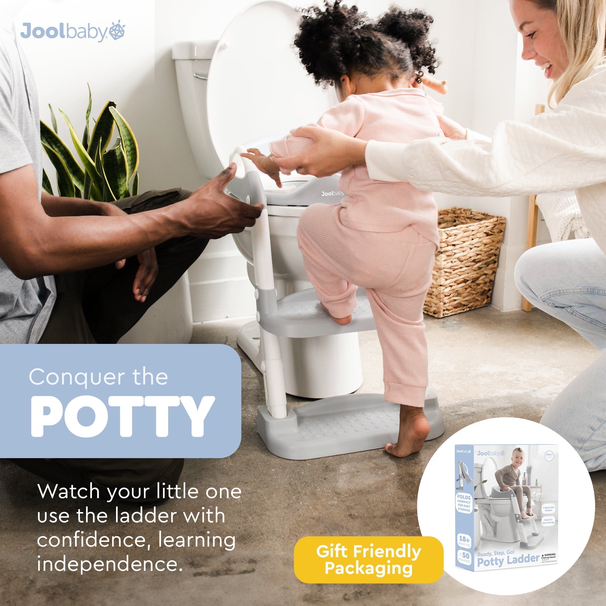 Jool Baby Potty Ladder - Gray