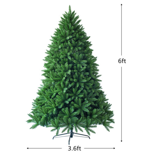 Costway 6ft Premium Hinged Artificial Christmas Fir Tree w/ 1250 Branch Tips