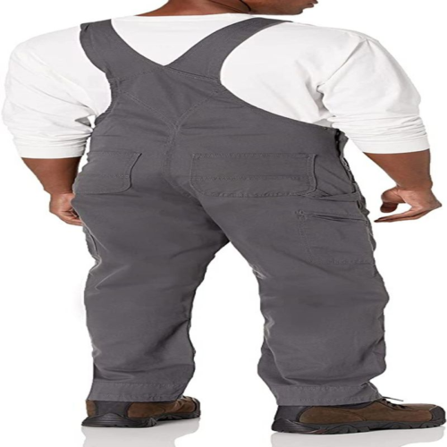 Carhartt mens Rugged Flex® Relaxed Fit Canvas Bib Overall 36W x 30L, Gravel