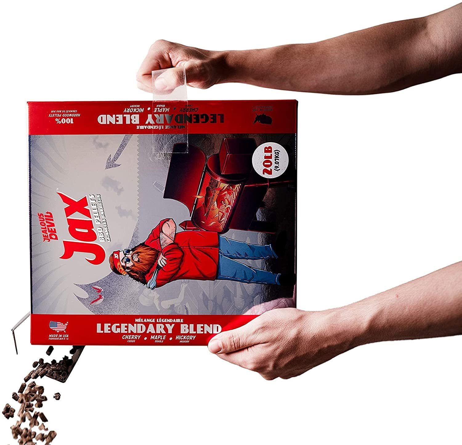 Jealous Devil Jax Legendary Blend BBQ Pellets, 20 lbs, Box