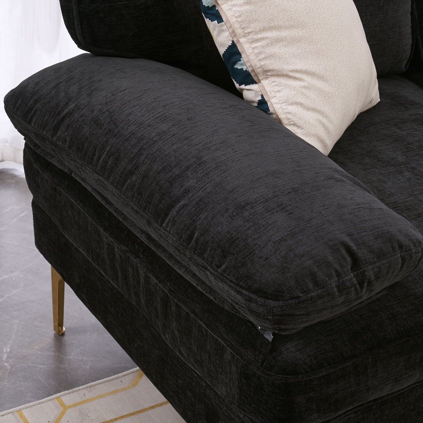 Ktaxon Modern L-Shape Sectional Sofa, 83