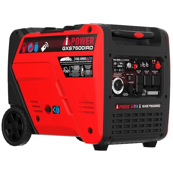 7600-Watt Remote Electric Start Gas and Propane Powered Inverter Generator with 322cc OHV Engine and CO Sensor Shutdown