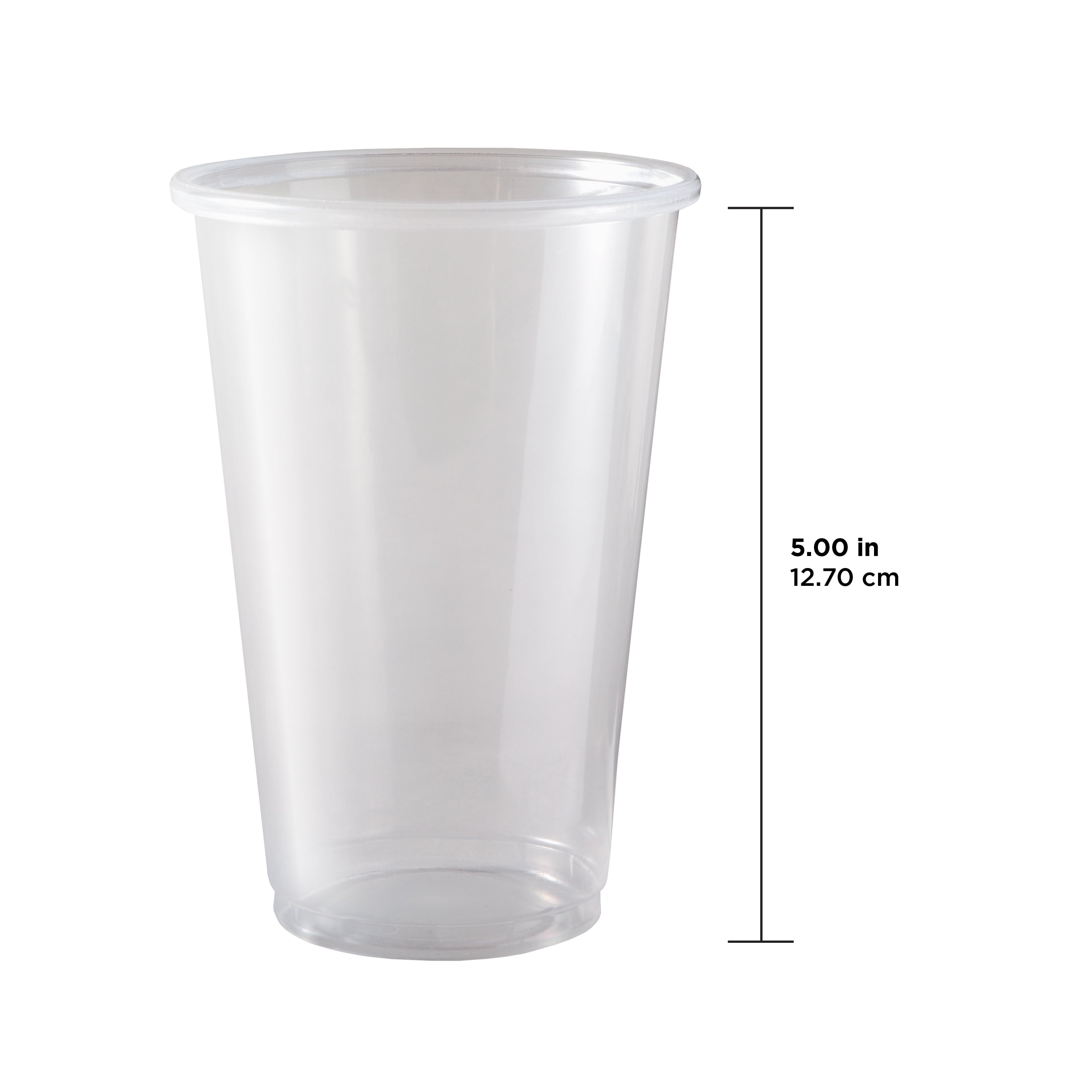Great Value Everyday Disposable Plastic Cups, Clear, 16 oz, 100 count