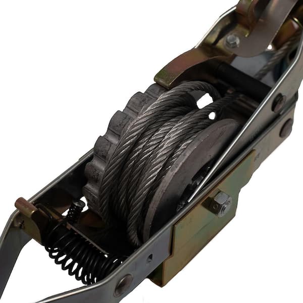 1 to 2-ton Capacity Convertible Winch Puller Come Along Tool with Included Cable