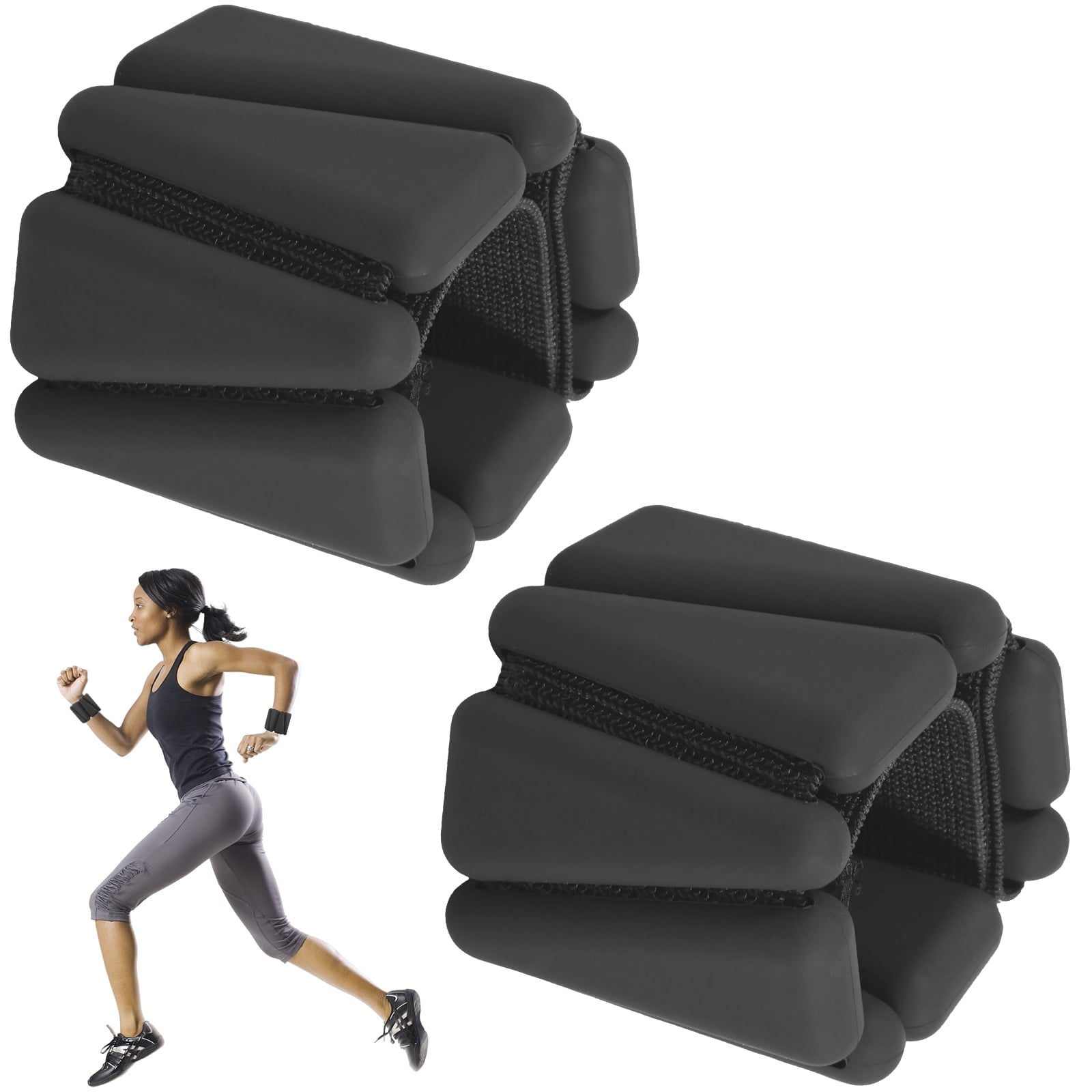 2Pcs Wrist Weights Set 2lbs Weighted Bracelet Adjustable Wrist Ankle Weights Silicone Wrist Workout Weights for Women and Men Wearable Workout Leg Weights for Yoga Pilates Jogging Walking