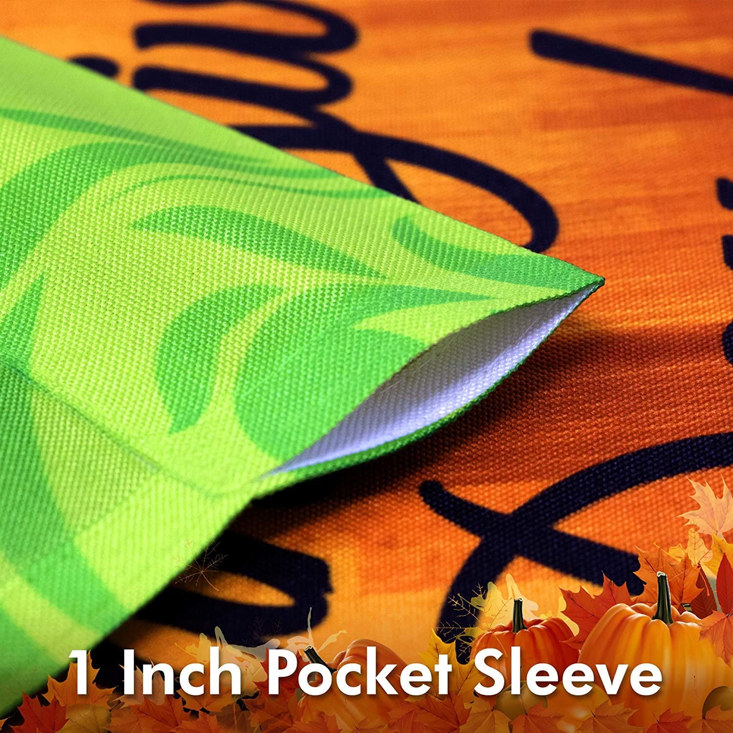 G128 - Home Decorative Thanksgiving Garden Flag, Happy Thanksgiving Day Quote with Pumpkin Decorations, Rustic Holiday Seasonal Outdoor Flag 12