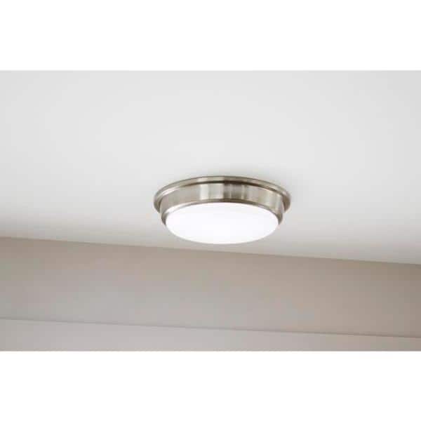 Savannah 13 in. Brushed Nickel Selectable LED Flush Mount