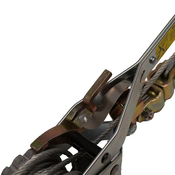 1 to 2-ton Capacity Convertible Winch Puller Come Along Tool with Included Cable