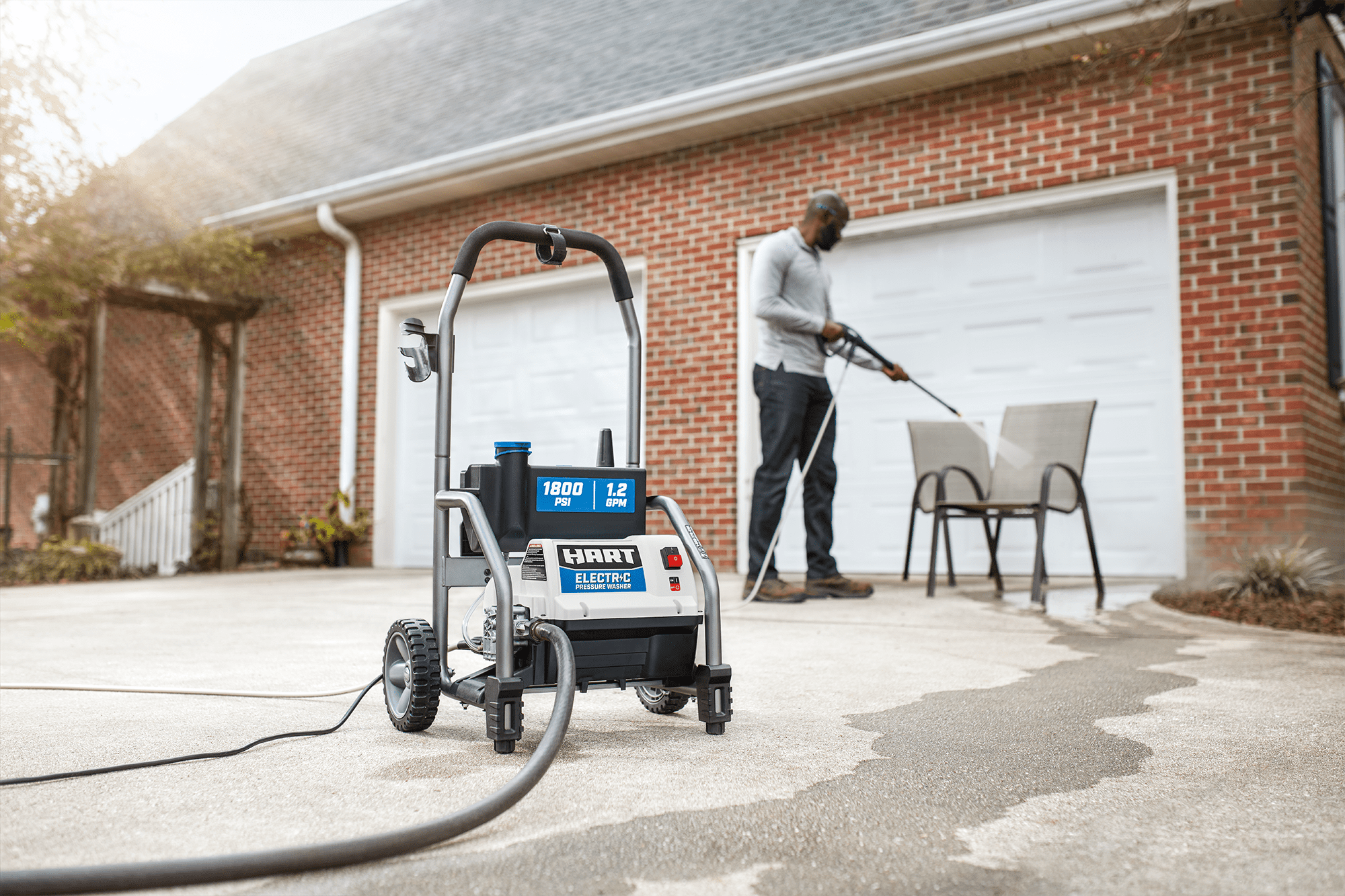 HART 1800 PSI at 1.2 GPM Electric Pressure Washer