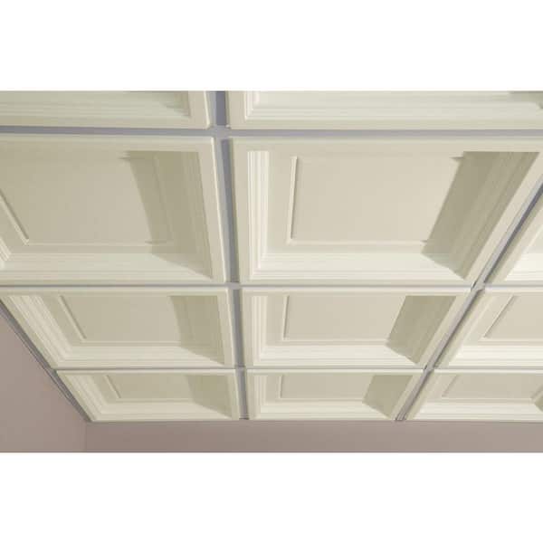 Madison Sand 2 ft. x 2 ft. Lay-in Coffered Ceiling Panel (Case of 6)