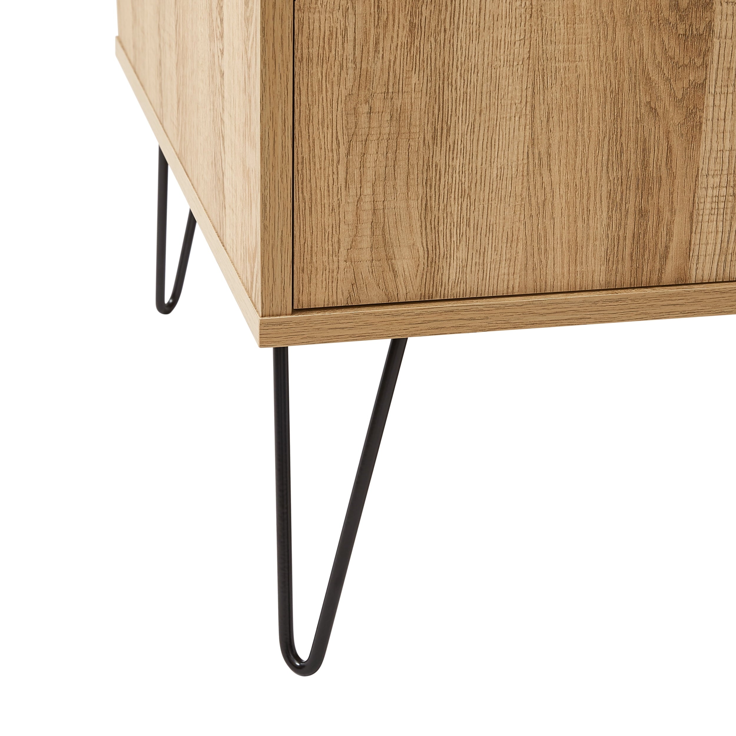 Mainstays Modern Hairpin Rectangle Coffee Table, Oak