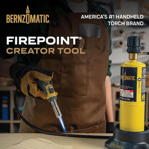 FirePoint Creator Torch for Map-Pro and Propane Fuel with 41 in. Flexible Extended Hose and Fuel Cylinder Stand