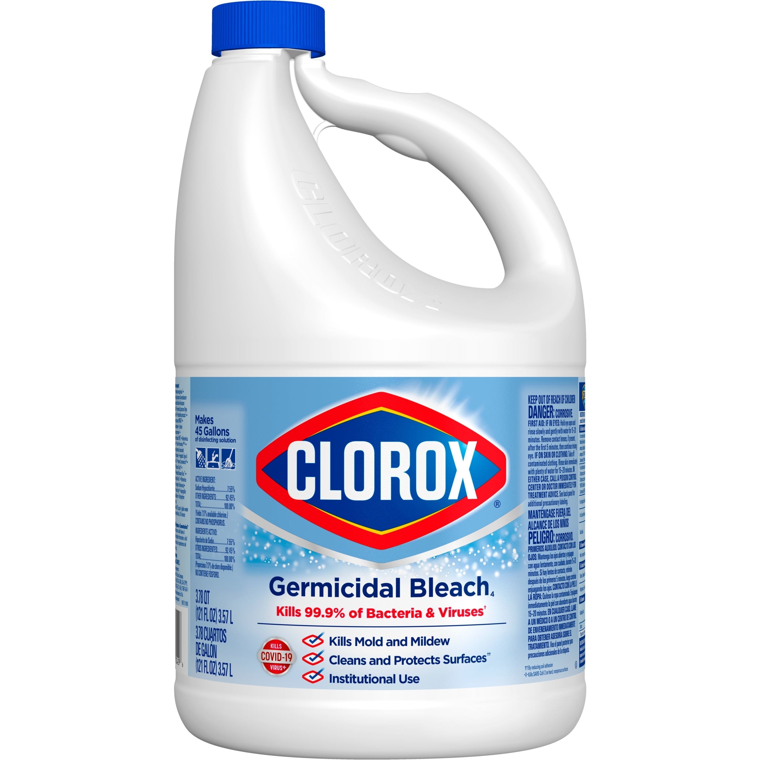 Clorox Germicidal Bleach, Regular Scent, 121 fl oz