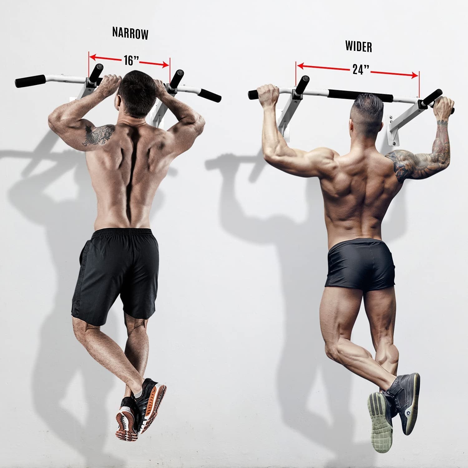 Yes4All Wall Mount Chin Up Bar - White